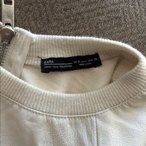 Zara Cream Bomber Jacket